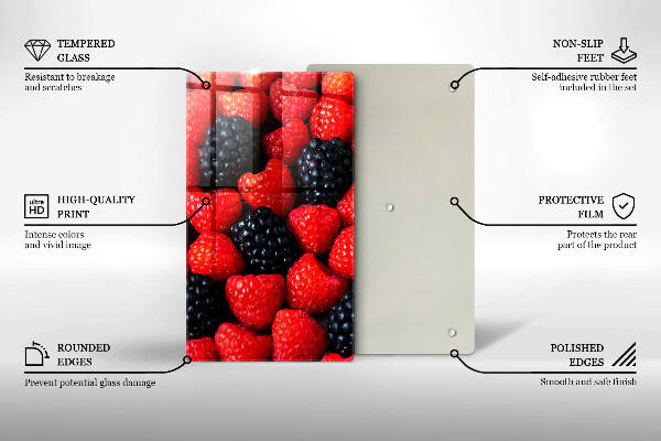 Osłona na ścianę do kuchni Maliny i jeżyny