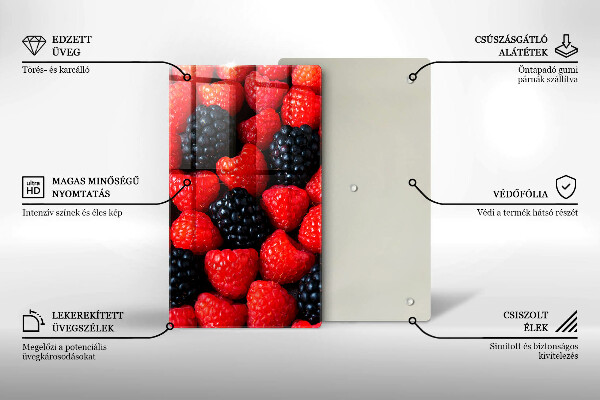 Osłona na ścianę do kuchni Maliny i jeżyny