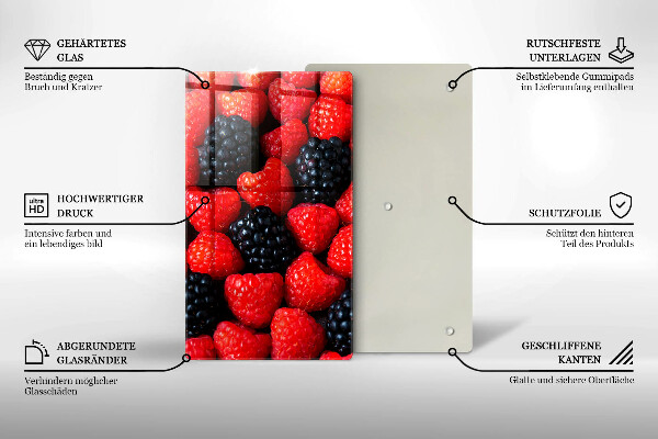 Osłona na ścianę do kuchni Maliny i jeżyny