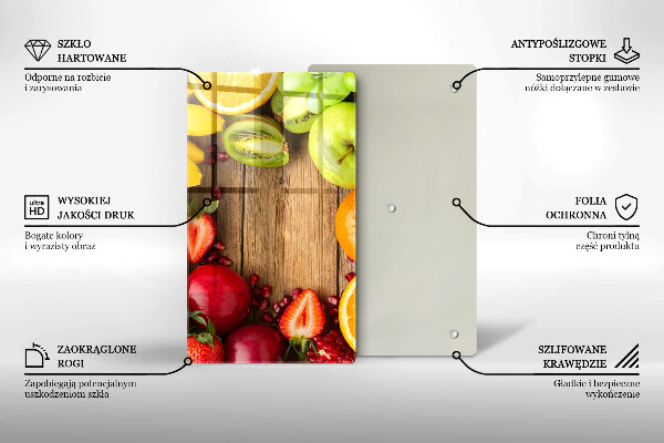 Osłona na ścianę do kuchni Świeże owoce
