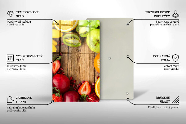 Osłona na ścianę do kuchni Świeże owoce