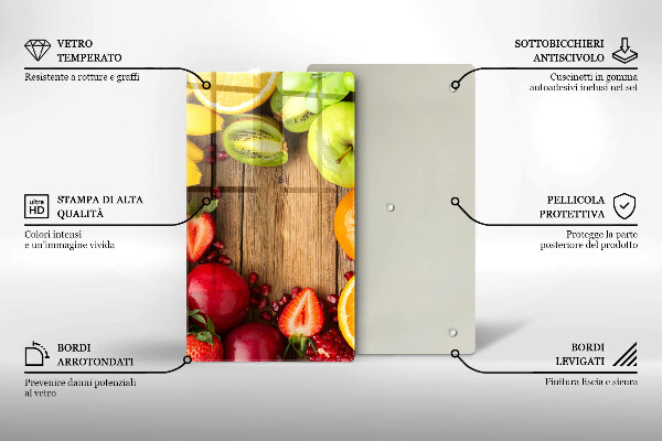 Osłona na ścianę do kuchni Świeże owoce