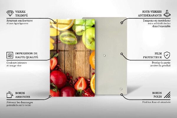 Osłona na ścianę do kuchni Świeże owoce