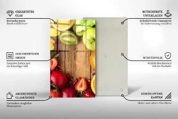 Osłona na ścianę do kuchni Świeże owoce