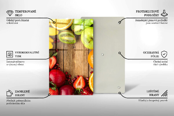Osłona na ścianę do kuchni Świeże owoce