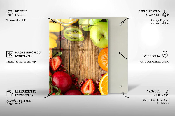 Osłona na ścianę do kuchni Świeże owoce