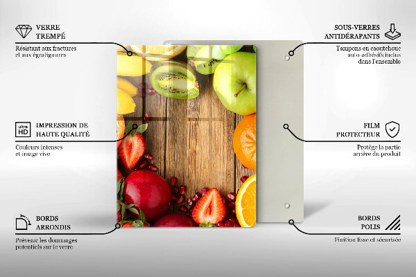 Osłona na ścianę do kuchni Świeże owoce