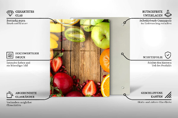 Osłona na ścianę do kuchni Świeże owoce