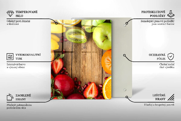Osłona na ścianę do kuchni Świeże owoce