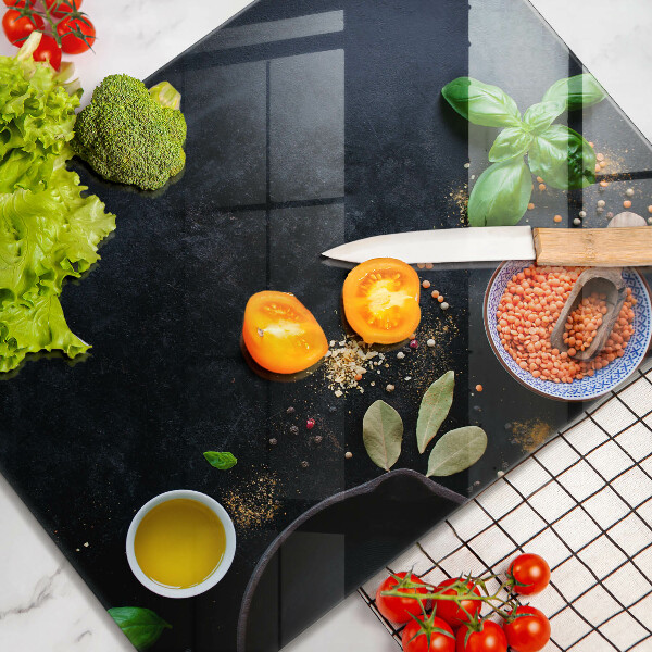 Osłona na ścianę do kuchni Miseczki z przyprawami