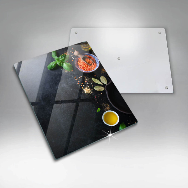 Osłona na ścianę do kuchni Miseczki z przyprawami