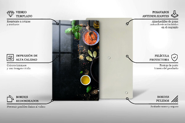 Osłona na ścianę do kuchni Miseczki z przyprawami