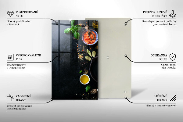 Osłona na ścianę do kuchni Miseczki z przyprawami