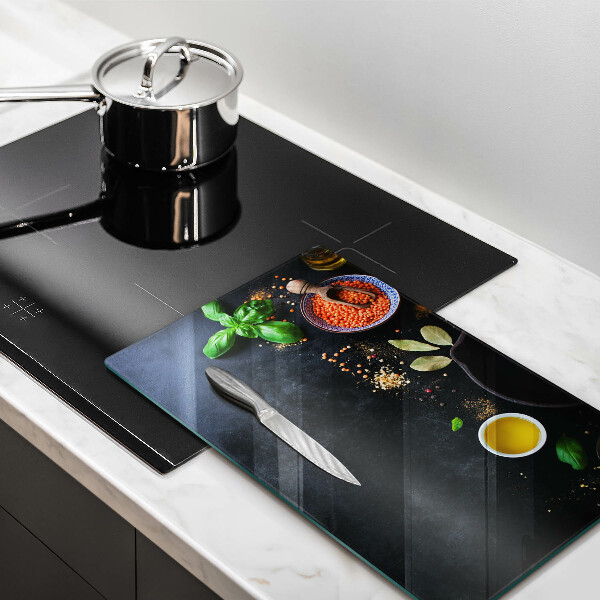 Osłona na ścianę do kuchni Miseczki z przyprawami