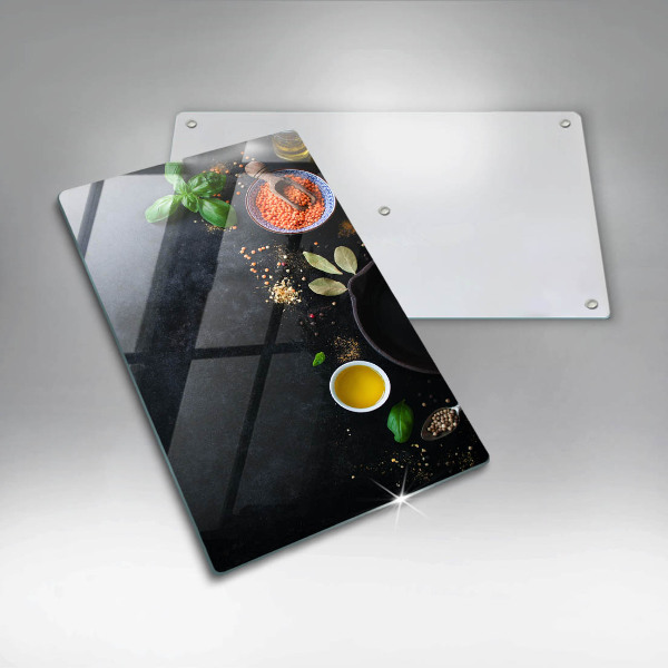 Osłona na ścianę do kuchni Miseczki z przyprawami