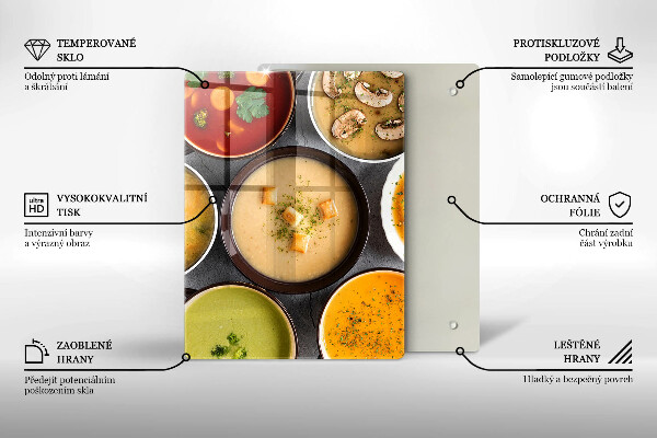 Osłona na ścianę do kuchni Kolorowe zupy