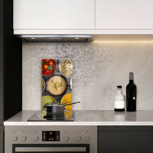 Osłona na ścianę do kuchni Kolorowe zupy