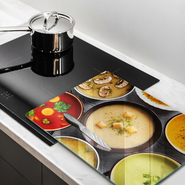 Osłona na ścianę do kuchni Kolorowe zupy