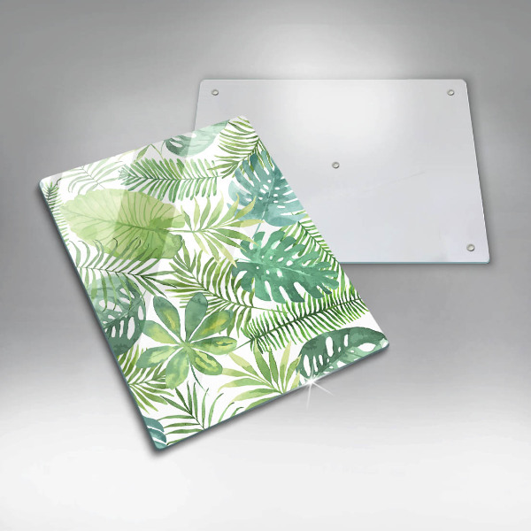 Osłona ściany przy kuchence gazowej Akwarele boho liście