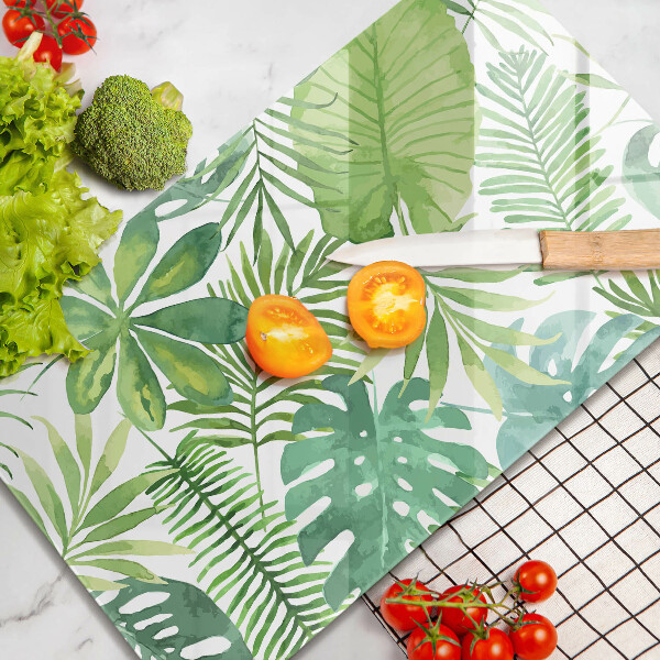 Osłona ściany przy kuchence gazowej Akwarele boho liście