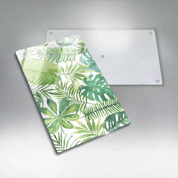 Osłona ściany przy kuchence gazowej Akwarele boho liście