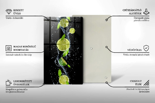 Osłona do kuchni na ścianę Soczyste limonki w wodzie