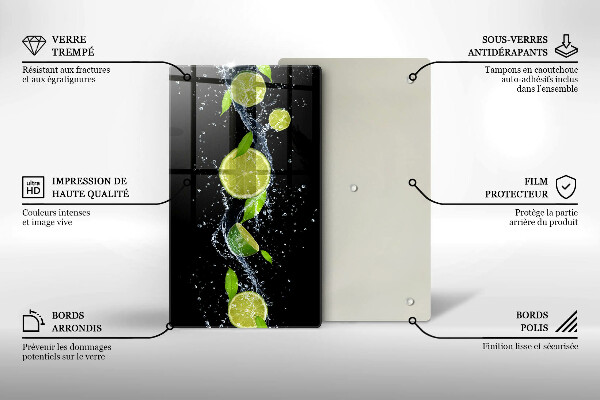 Osłona do kuchni na ścianę Soczyste limonki w wodzie