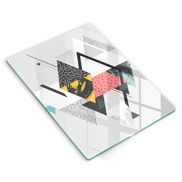 Osłona ściany przy kuchence gazowej Abstrakcja trójkąty