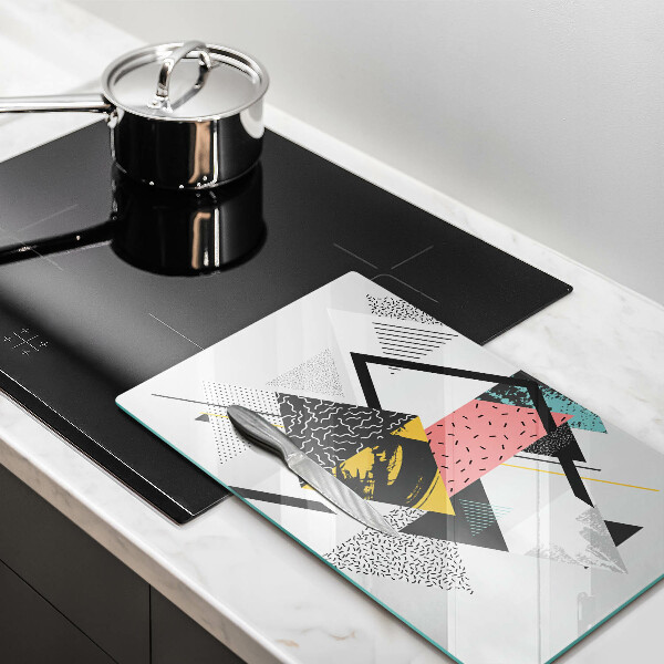 Osłona ściany przy kuchence gazowej Abstrakcja trójkąty