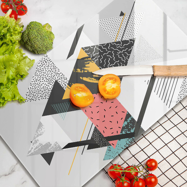 Osłona ściany przy kuchence gazowej Abstrakcja trójkąty