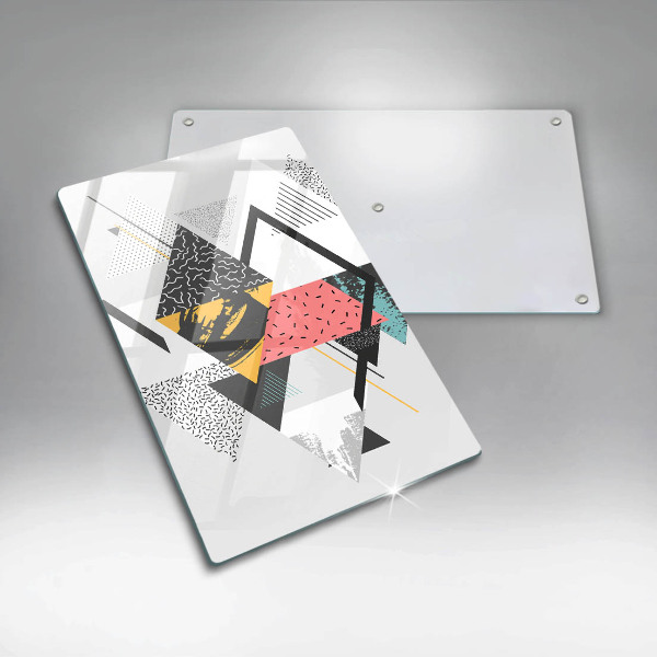 Osłona ściany przy kuchence gazowej Abstrakcja trójkąty