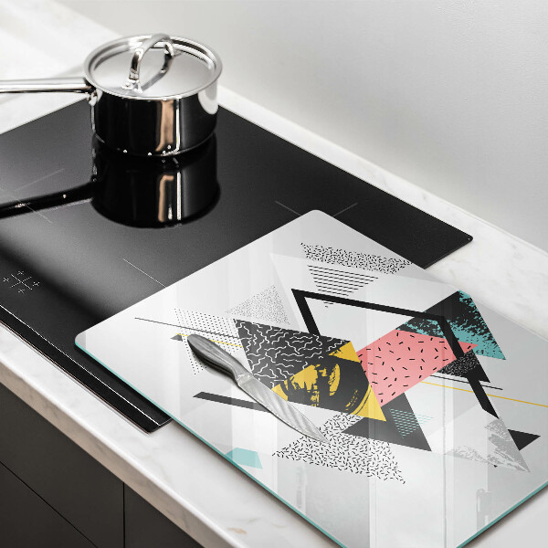 Osłona ściany przy kuchence gazowej Abstrakcja trójkąty