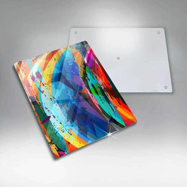 Osłona ściany przy kuchence gazowej Kolorowe plamy farb