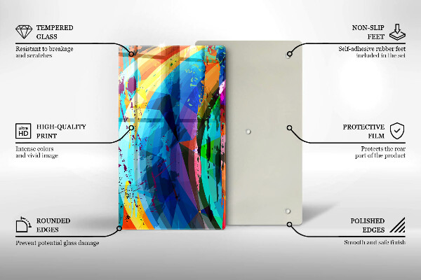 Osłona ściany przy kuchence gazowej Kolorowe plamy farb
