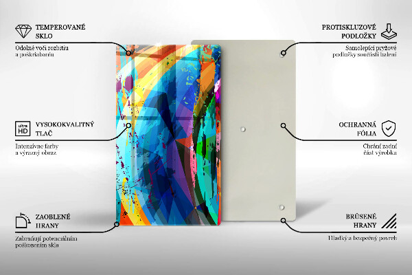 Osłona ściany przy kuchence gazowej Kolorowe plamy farb