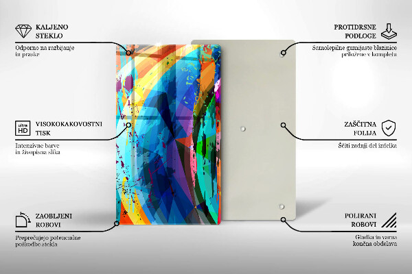 Osłona ściany przy kuchence gazowej Kolorowe plamy farb