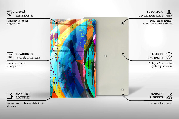 Osłona ściany przy kuchence gazowej Kolorowe plamy farb
