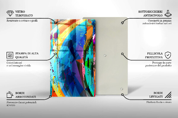 Osłona ściany przy kuchence gazowej Kolorowe plamy farb