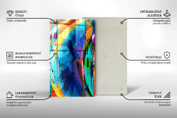 Osłona ściany przy kuchence gazowej Kolorowe plamy farb