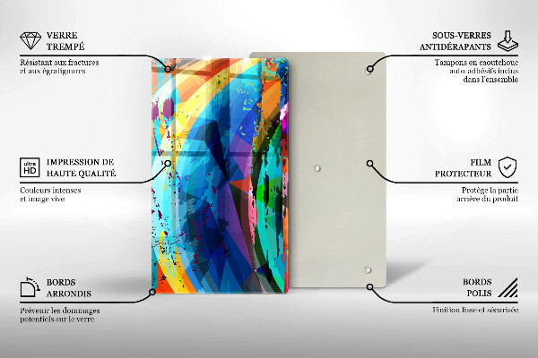 Osłona ściany przy kuchence gazowej Kolorowe plamy farb