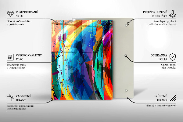 Osłona ściany przy kuchence gazowej Kolorowe plamy farb