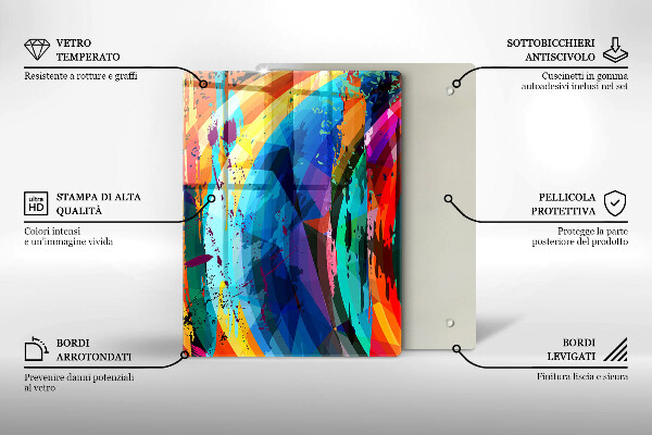 Osłona ściany przy kuchence gazowej Kolorowe plamy farb