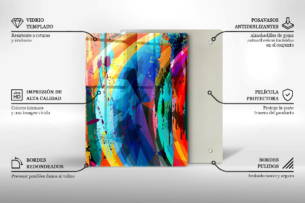Osłona ściany przy kuchence gazowej Kolorowe plamy farb