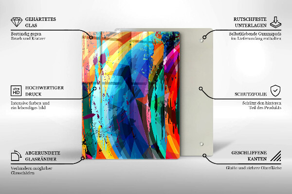 Osłona ściany przy kuchence gazowej Kolorowe plamy farb