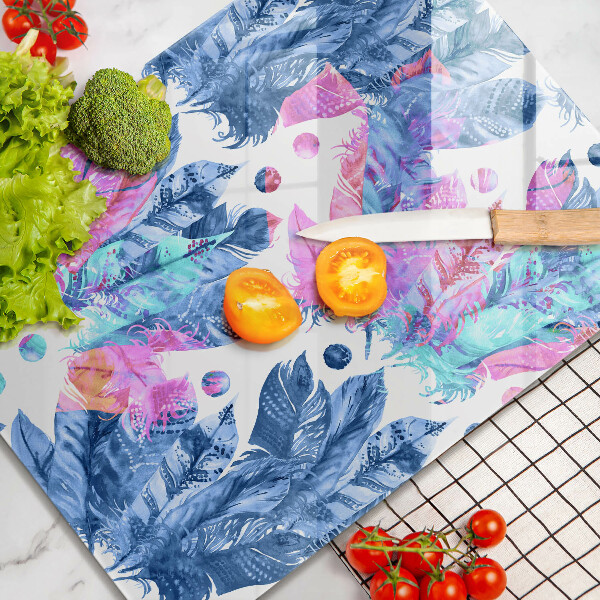 Osłona ściany przy kuchence gazowej Ilustracja boho piórka