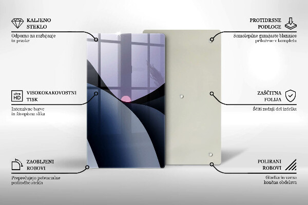 Osłona ściany przy kuchence gazowej Abstrakcja kształty