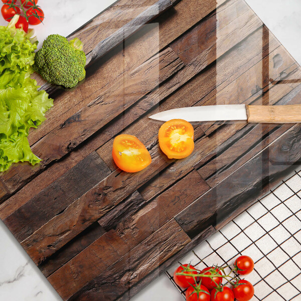 Osłona ściany przy kuchence gazowej Ozdobne deski drewno