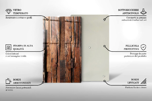 Osłona ściany przy kuchence gazowej Ozdobne deski drewno