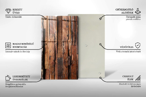 Osłona ściany przy kuchence gazowej Ozdobne deski drewno