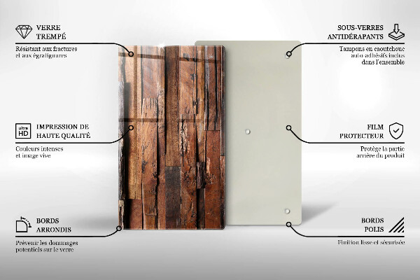 Osłona ściany przy kuchence gazowej Ozdobne deski drewno